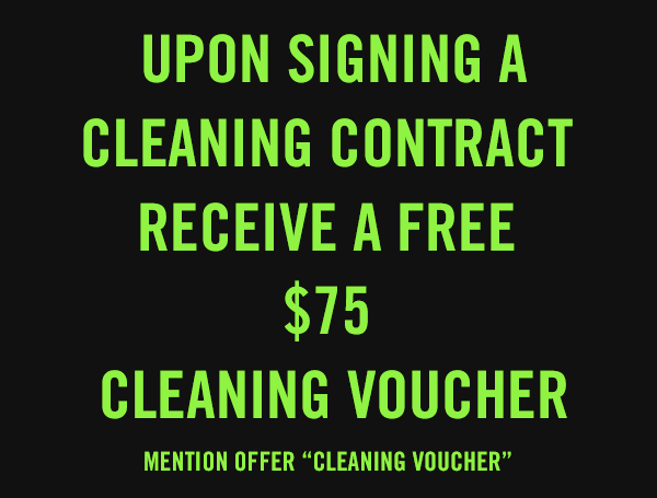 Upon signing a cleaning contract receive a free $75 cleaning voucher for the holidays